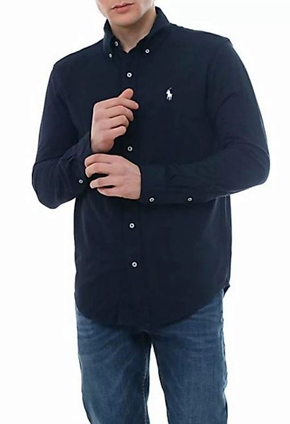 Polo Ralph Lauren Langarmhemd Hemd Custom Fit Poplin Pony Oxford Navy Butto günstig online kaufen