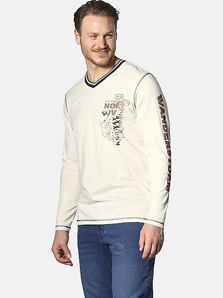 Jan Vanderstorm Langarmshirt RAGNHILD mit coolen Prints günstig online kaufen