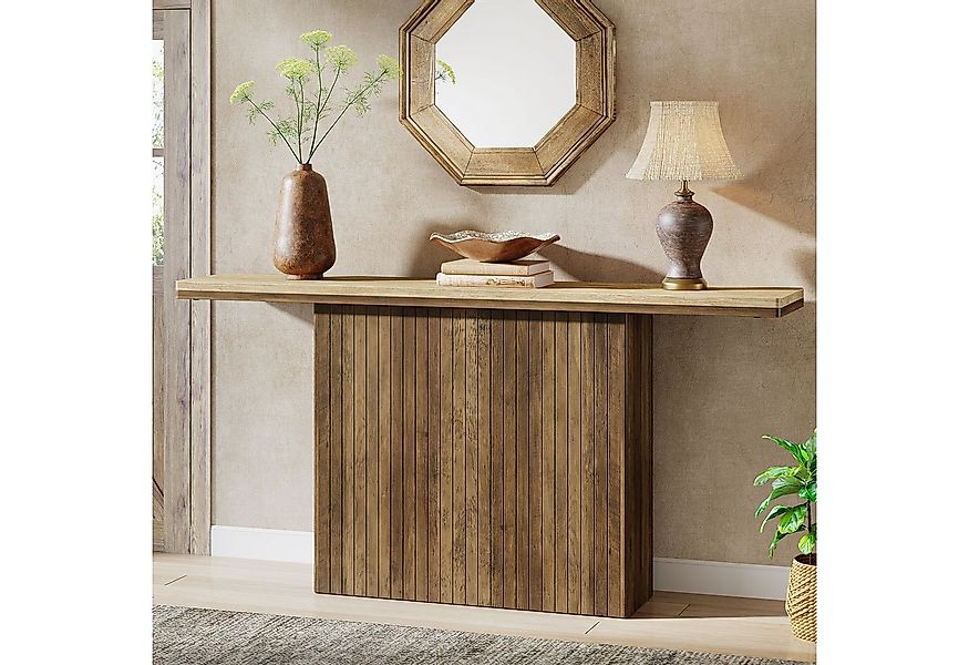 Tribesigns Konsolentisch Rustikaler Eingangstisch, 160 cm Sofatisch für Woh günstig online kaufen