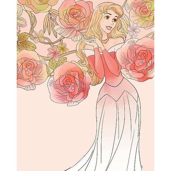 Komar Poster Sleeping Beauty Roses Disney B/L: ca. 40x50 cm günstig online kaufen