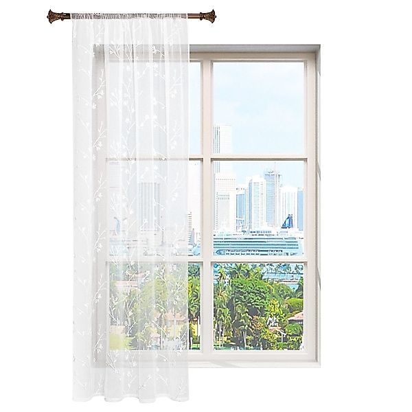 Woltu Gardine, (2 St), halbtransparent, transparent günstig online kaufen