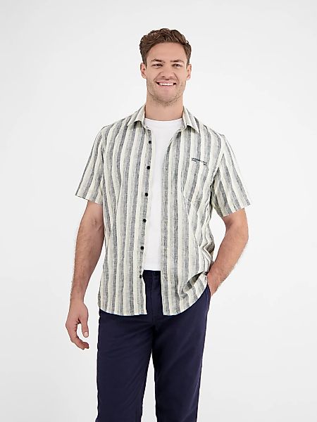 LERROS Kurzarmhemd "Kurzarmhemd in weicher, gestreifter Strukturqualität" günstig online kaufen