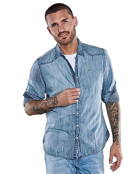 emilio adani Langarmhemd Jeans-Hemd uni günstig online kaufen