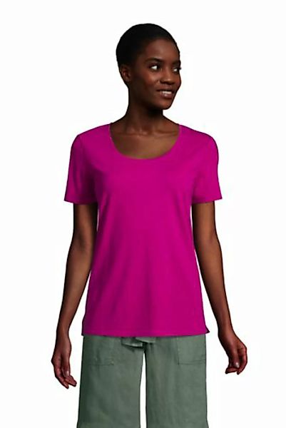 Shirt aus Leinenmix in Petite-Größe, Damen, Größe: L Petite, Lila, by Lands günstig online kaufen