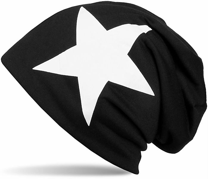 styleBREAKER Beanie "Beanie mit Stern Print" 1 Stk. günstig online kaufen