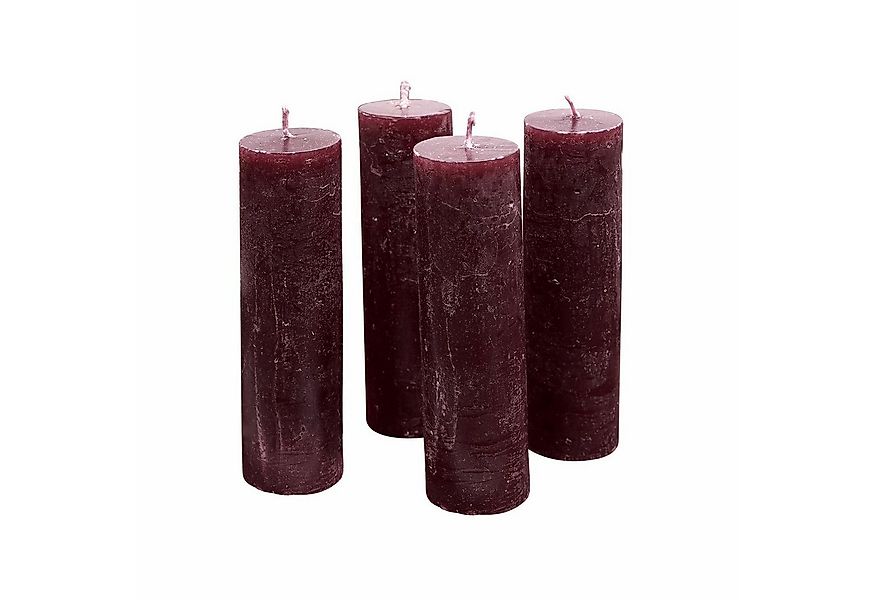 Mirabeau Stumpenkerze Kerze 4er Set Muriel bordeaux (4er Set, 4er Set), non günstig online kaufen