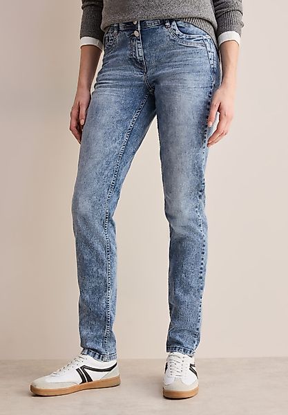 Cecil Slim-fit-Jeans "Style Scarlett" in leichter Moonwashed-Optik günstig online kaufen
