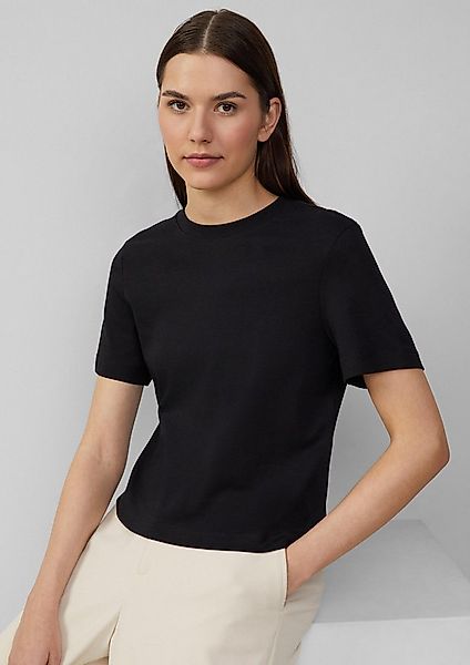 s.Oliver Kurzarmshirt T-Shirt Verkürztes T-Shirt aus Interlockjersey günstig online kaufen