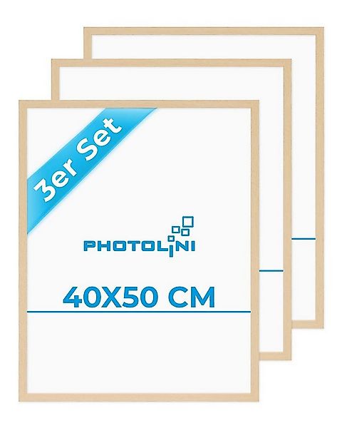 PHOTOLINI Bilderrahmen 3er Set, stabiles MDF-Holz, mit Acrylglas, extra Zub günstig online kaufen