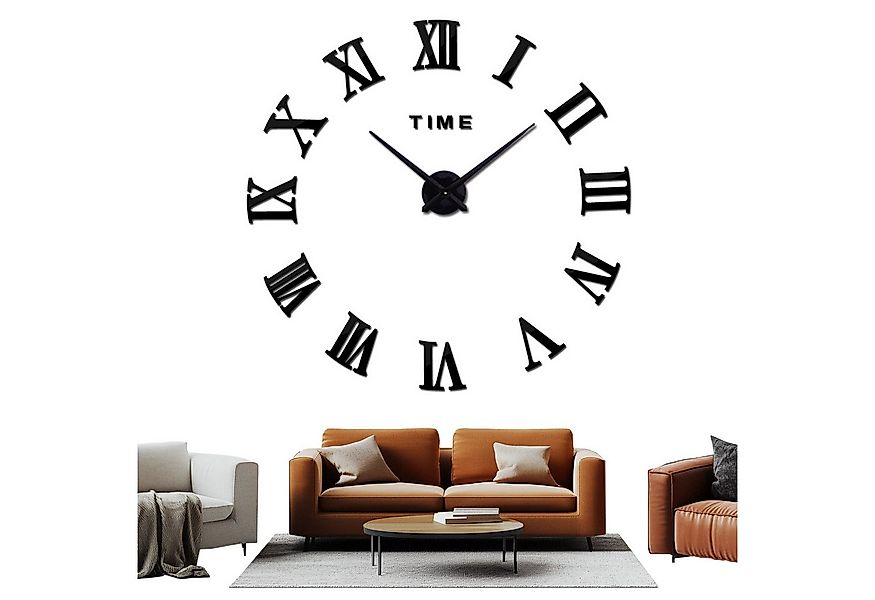 OKWISH Wanduhr DIY Wand Uhr Acryl Wanduhr 3D Zahlen Spiegel Uhr (Einfache W günstig online kaufen