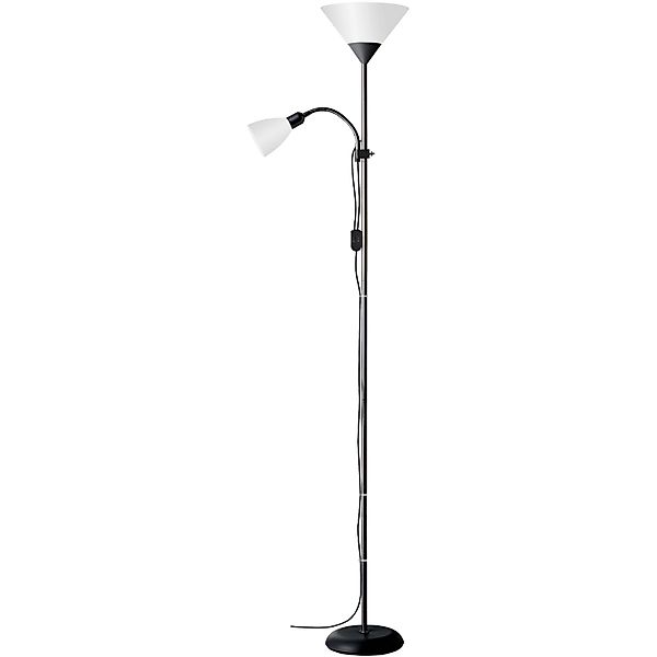 Brilliant Deckenfluter Spari mit Leseleuchte Schwarz-Weiß 180 cm x 41 cm x günstig online kaufen