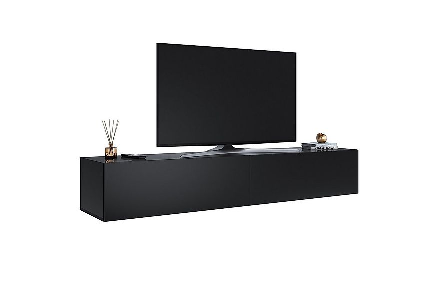 SONNI TV-Schrank Lowboard TV Schrank Schwarzer Hochglanz mit Klapptür günstig online kaufen
