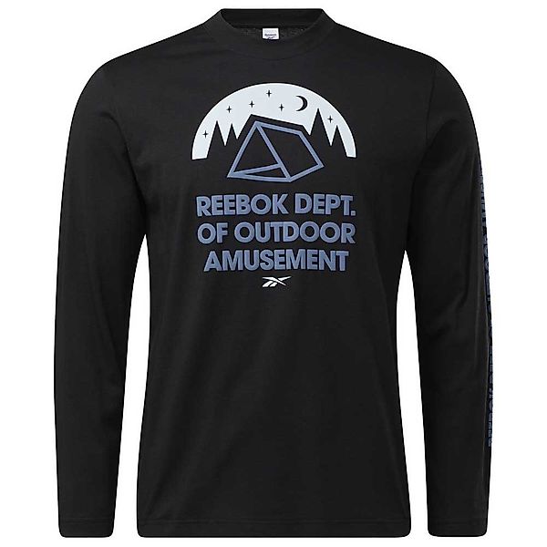 Reebok Classics Camping Graphic Langarm Hemd XS Black günstig online kaufen