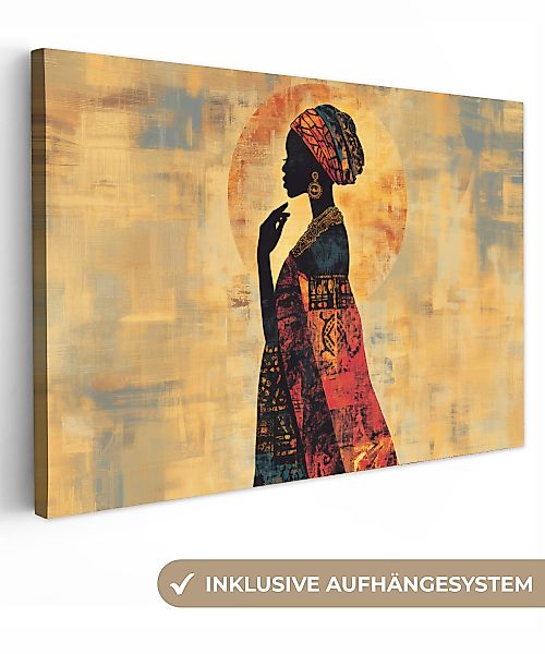 OneMillionCanvasses® Leinwandbild Frau - Scherenschnitt - günstig online kaufen