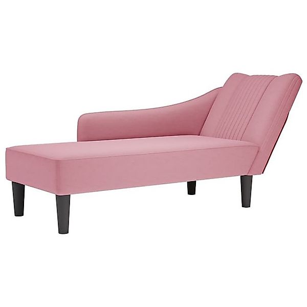 vidaXL Chaiselongue Chaiselongue mit Rechter Armlehne Rosa Samt, 1 Teile günstig online kaufen