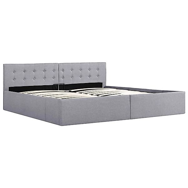 vidaXL Stauraumbett Hydraulisch Hellgrau Stoff 180x200 cm619343 günstig online kaufen