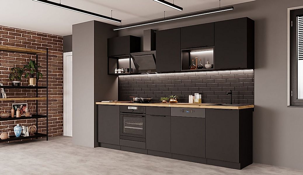 Küchen-Preisbombe Küchenzeile SIENA BASIC LOFT 280 cm Küchenblock Küche Ein günstig online kaufen