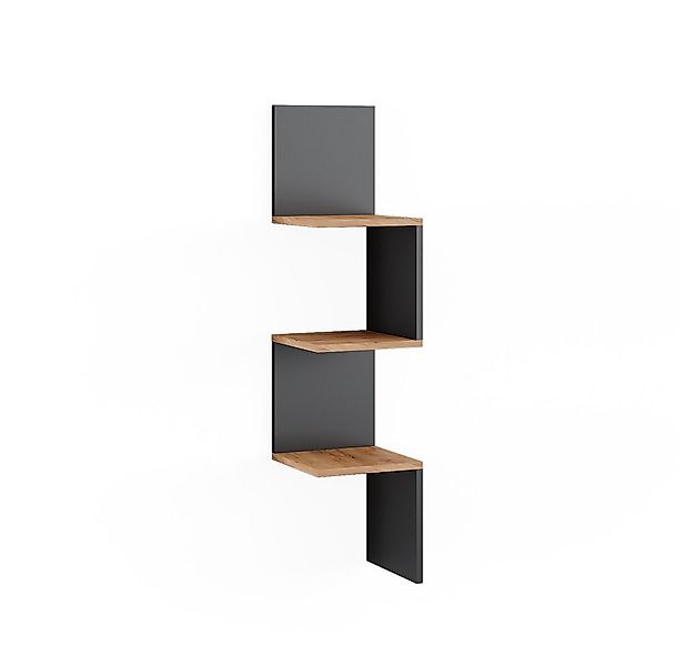 Vicco Eckregal Paolo, Anthrazit/Goldkraft Eiche, 28 x 116.4 cm günstig online kaufen