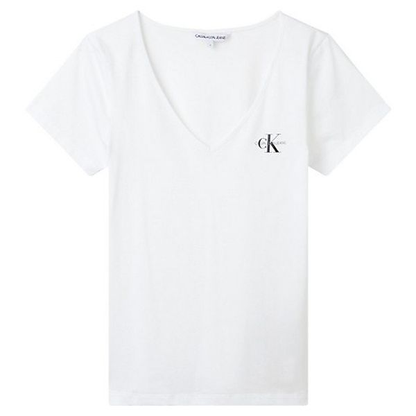 Calvin Klein Jeans Monogram Slim Kurzärmeliges T-shirt L Bright White günstig online kaufen
