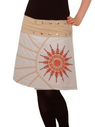 PUREWONDER Wickelrock Damen Rock mit Mandala-Blume günstig online kaufen