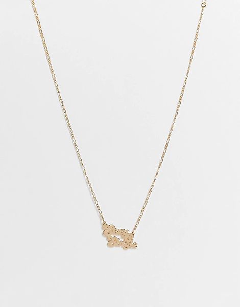 ASOS DESIGN – Goldfarbene Halskette mit „Se*y & Single“-Anhänger günstig online kaufen