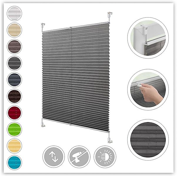 LICHTBLICK ORIGINAL Plissee Klemmfix, Lichtschutz, ohne Bohren, verspannt, günstig online kaufen