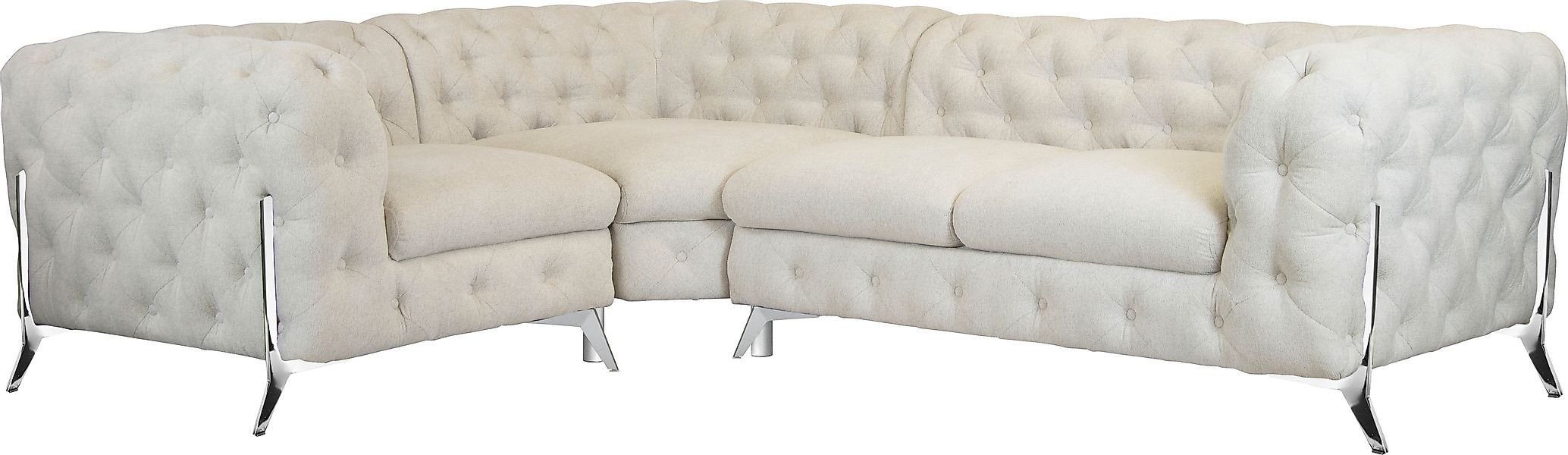 Home affaire Chesterfield-Sofa »Amaury L-Form« moderne Chersterfield-Optik, günstig online kaufen
