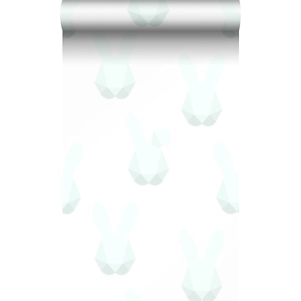 Origin Wallcoverings Tapete Origami Kaninchen Weiß und Pastell Mintgrün 53 günstig online kaufen