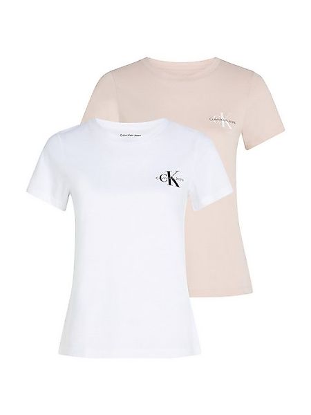 Calvin Klein Jeans Rundhalsshirt 2-PACK MONOLOGO SLIM TEE (Packung, 2-tlg., günstig online kaufen