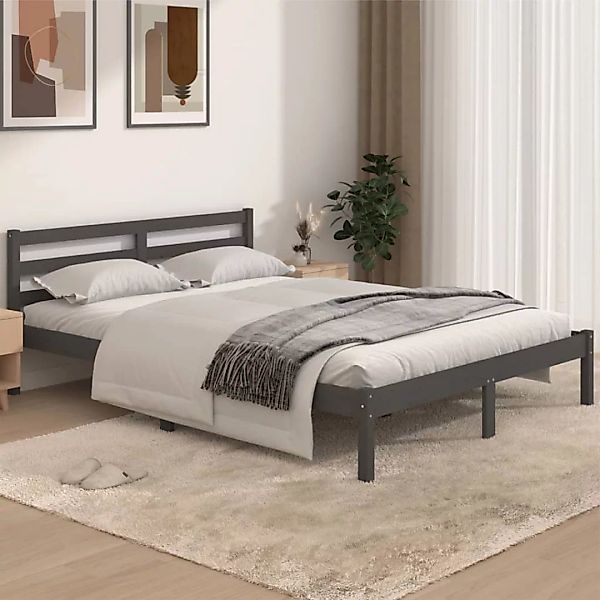 Vidaxl Tagesbett Massivholz Kiefer 140x190 Cm Grau günstig online kaufen