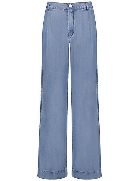 Taifun Stretch-Jeans Weite Hose aus Lyocell in Jeans-Optik Palazzo günstig online kaufen