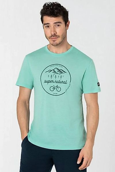SUPER.NATURAL T-Shirt Merino T-Shirt M TRAILS TEE lässiger Print, Merino-Ma günstig online kaufen