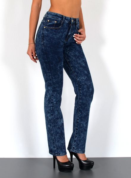 ESRA Straight-Jeans High Waist Damen Jeans günstig online kaufen