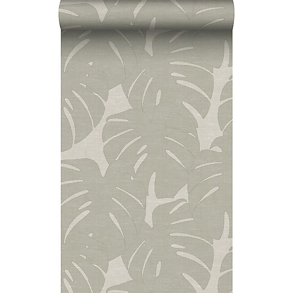 Origin Wallcoverings Tapete Blätter in Leinen-Optik Beigebraun 53 cm x 10.0 günstig online kaufen