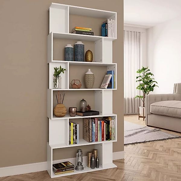 Bücherregal/raumteiler Weiß 80ã24ã192 Cm Spanplatte günstig online kaufen