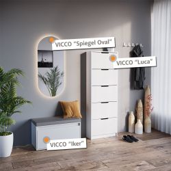 Vicco Schuhkipper Luca, Weiß/Weiß, 2 Teile, günstig online kaufen
