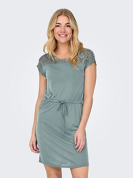 ONLY Spitzenkleid ONLSINDY LIFE S/S O-NECK MIX DRESS JRS Sommerkleid günstig online kaufen