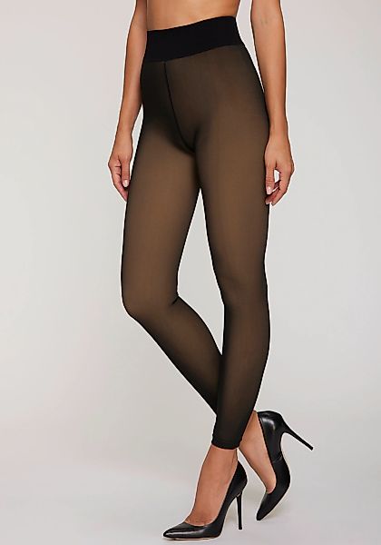 Lavana Feinstrumpfleggings, transparente Optik mit wärmendem Innen-Fleece günstig online kaufen