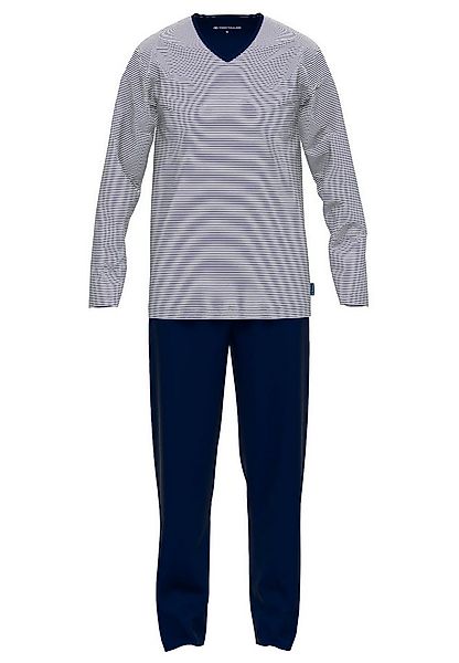 TOM TAILOR Pyjama Nevada (2 tlg) Streifendesign, Langarm, V-Ausschnitt, lan günstig online kaufen