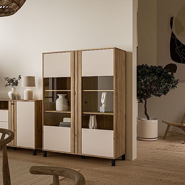 FORTE Highboard "Killarney" Highboardvitrine, Stauraum, Soft Close günstig online kaufen