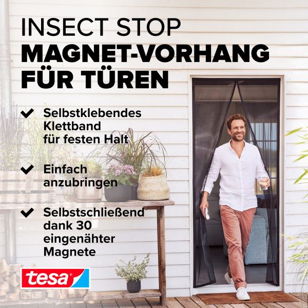 tesa Insektenschutz-Vorhang Insect Stop Magnetvorhang selbstschließend, günstig online kaufen