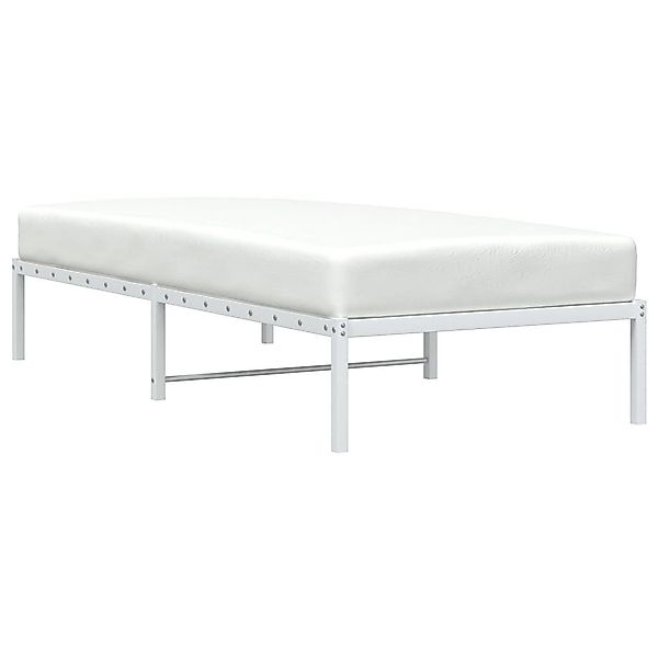 vidaXL Bett Bettgestell Metall Weiß 90x200 günstig online kaufen