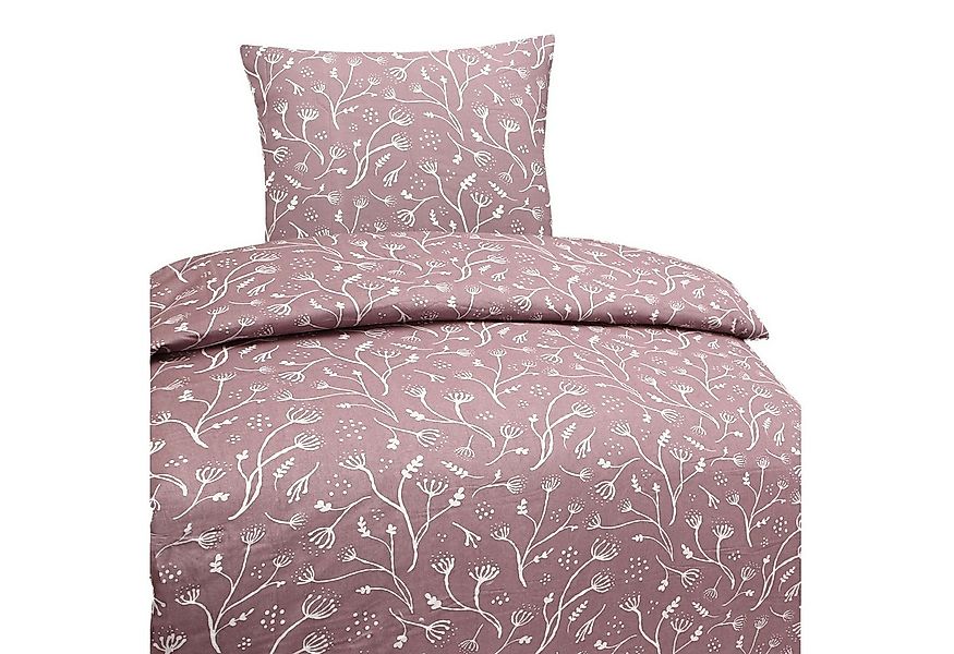 JACK Bettwäsche 135x200cm Botanica in Rot Grün Grau, Renforcé, 2 teilig, Pf günstig online kaufen