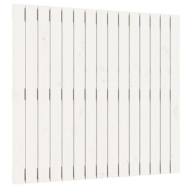 vidaXL Bett, Wand-Kopfteil Weiß 95,5x3x90 cm Massivholz Kiefer günstig online kaufen