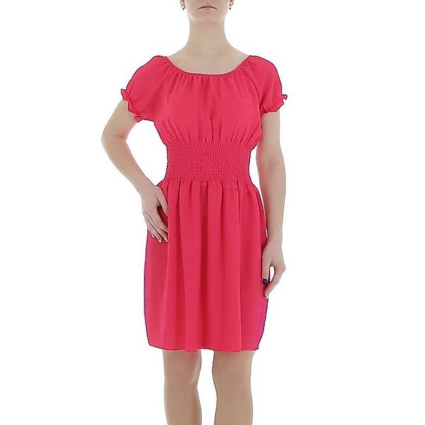 Ital-Design Sommerkleid Damen Freizeit (86164464) Kreppoptik/gesmokt Minikl günstig online kaufen