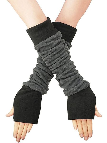 PUREWONDER Armstulpen Zweifarbige Armstulpen aus gerafftem Fleece mit Daume günstig online kaufen