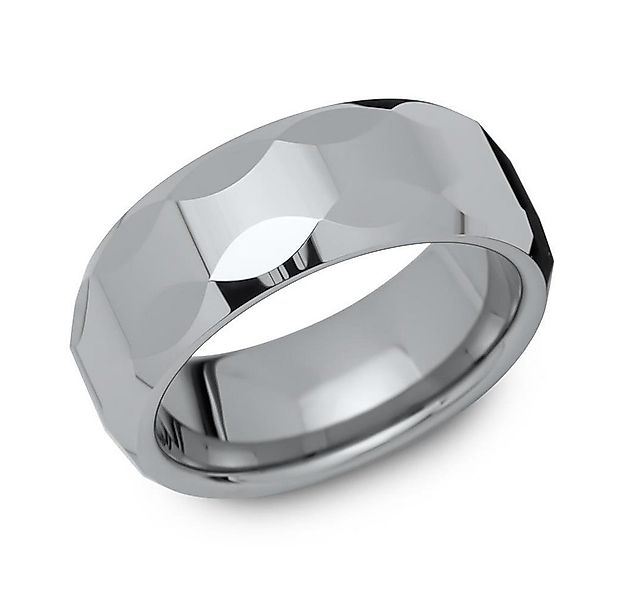 Unique Fingerring Moderner facettierter Wolframring - robust TUR0004 günstig online kaufen