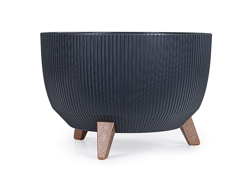 KONZEPT Blumentopf mit Füßen – großer Blumenkübel aus Kunststoff, runde Pfl günstig online kaufen