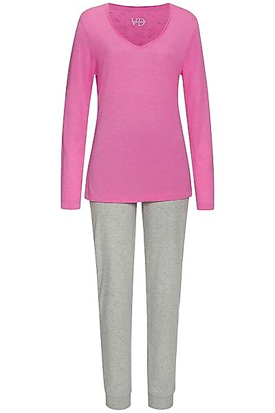 Vivance Dreams Pyjama, (2 tlg.), mit schönem Melangeeffekt günstig online kaufen