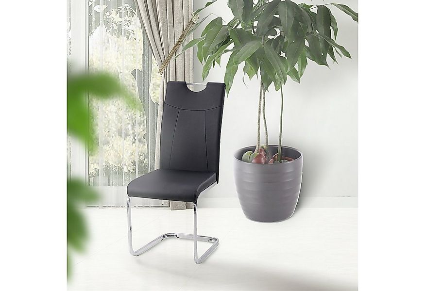HTI-Living Esszimmerstuhl Esszimmerstuhl Schwarz Kunstleder Kelly C (Set, 2 günstig online kaufen
